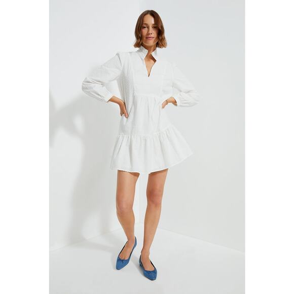 TUCKERNUCK White Swiss Dot Palmerston Dress Size S NWT Retail $148 Tuckernuck - Picture 4 of 7